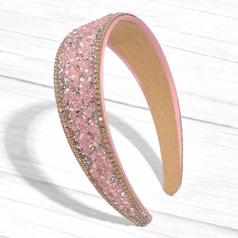 Black Rhinestone Wide Headband for Women - Image 17