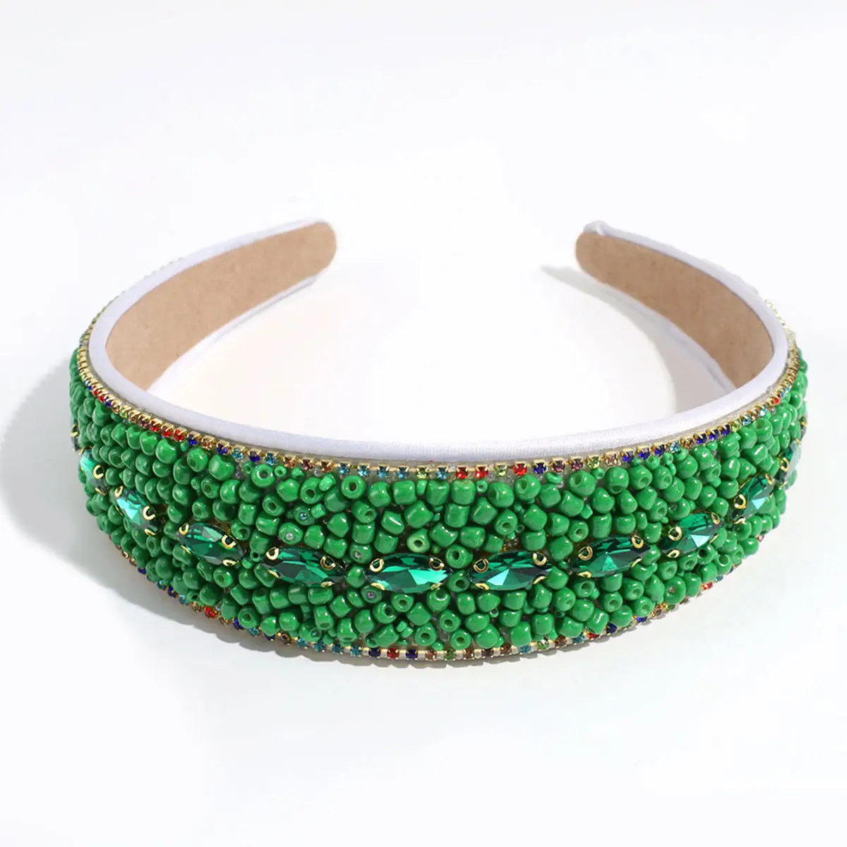 Black Rhinestone Wide Headband for Women - Image 2