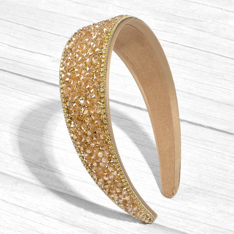 Black Rhinestone Wide Headband for Women - Image 20