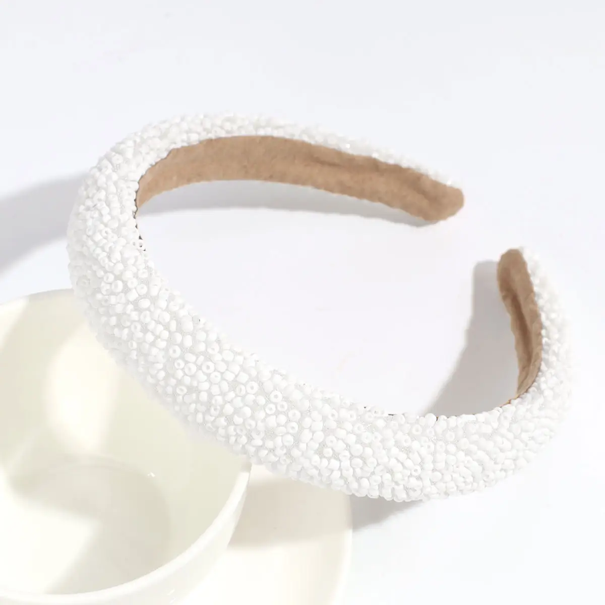 Black Rhinestone Wide Headband for Women - Image 6