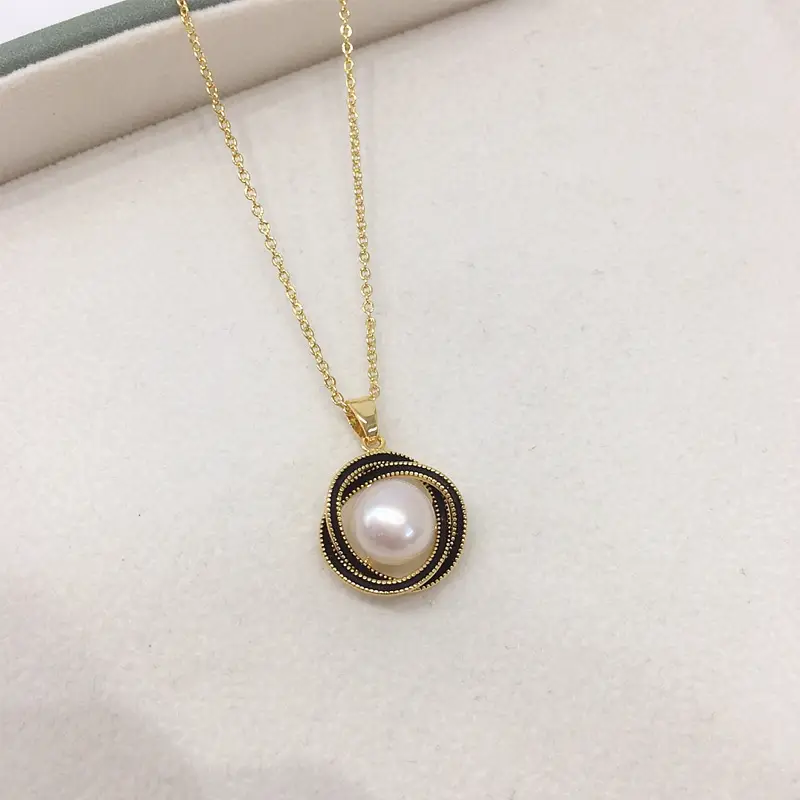 5Pcs Gold Pearl Bird's Nest Necklace Set — feature 5