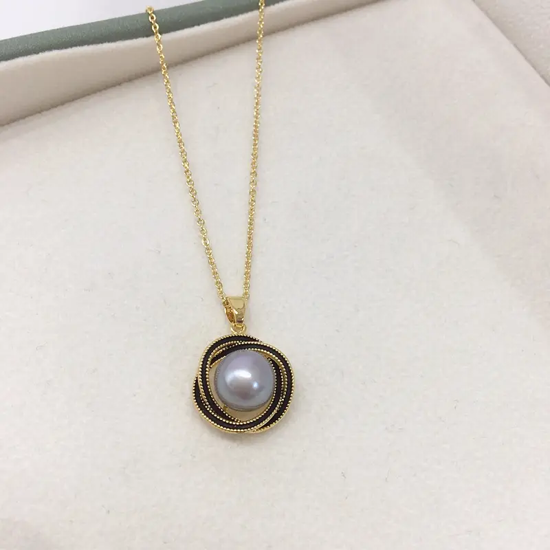 5Pcs Gold Pearl Bird's Nest Necklace Set — feature 6