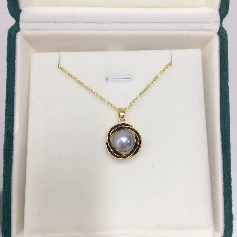 5Pcs Gold Pearl Bird's Nest Necklace Set — feature 8