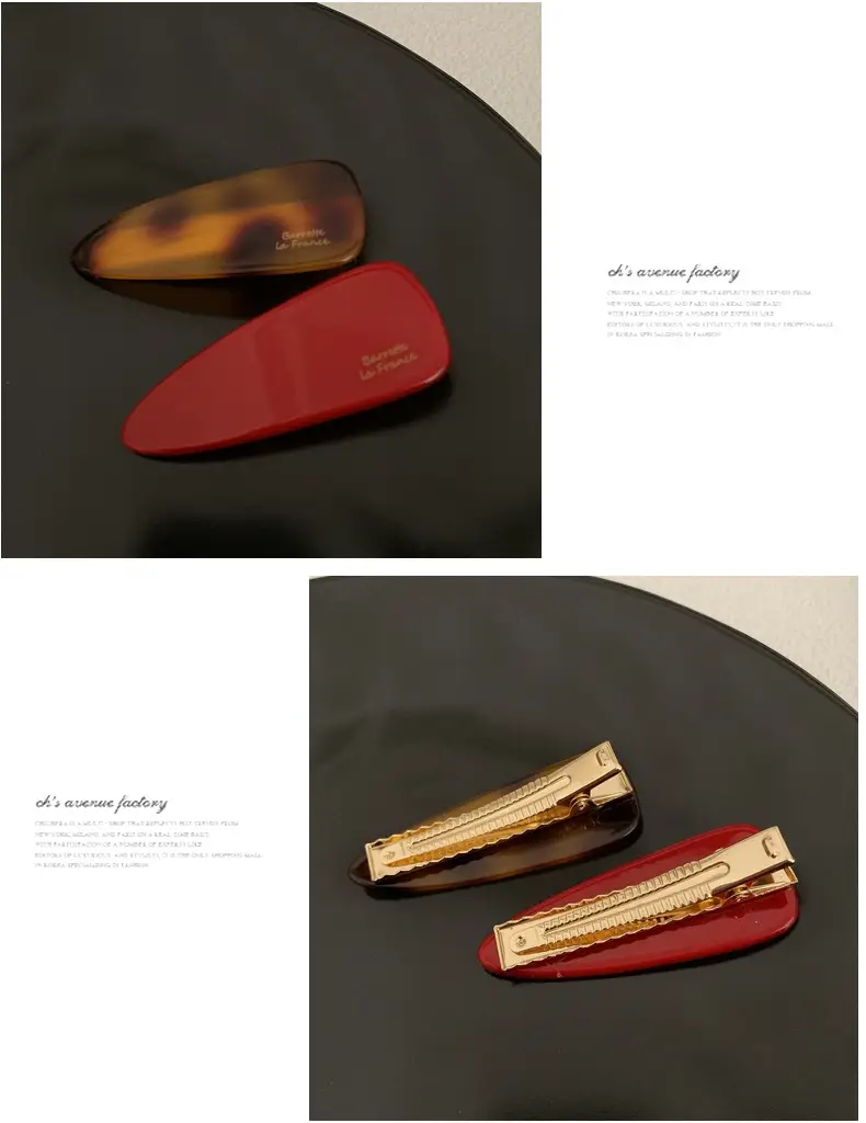 Vintage Acetate Water Drop Hairpin for Women — feature 9