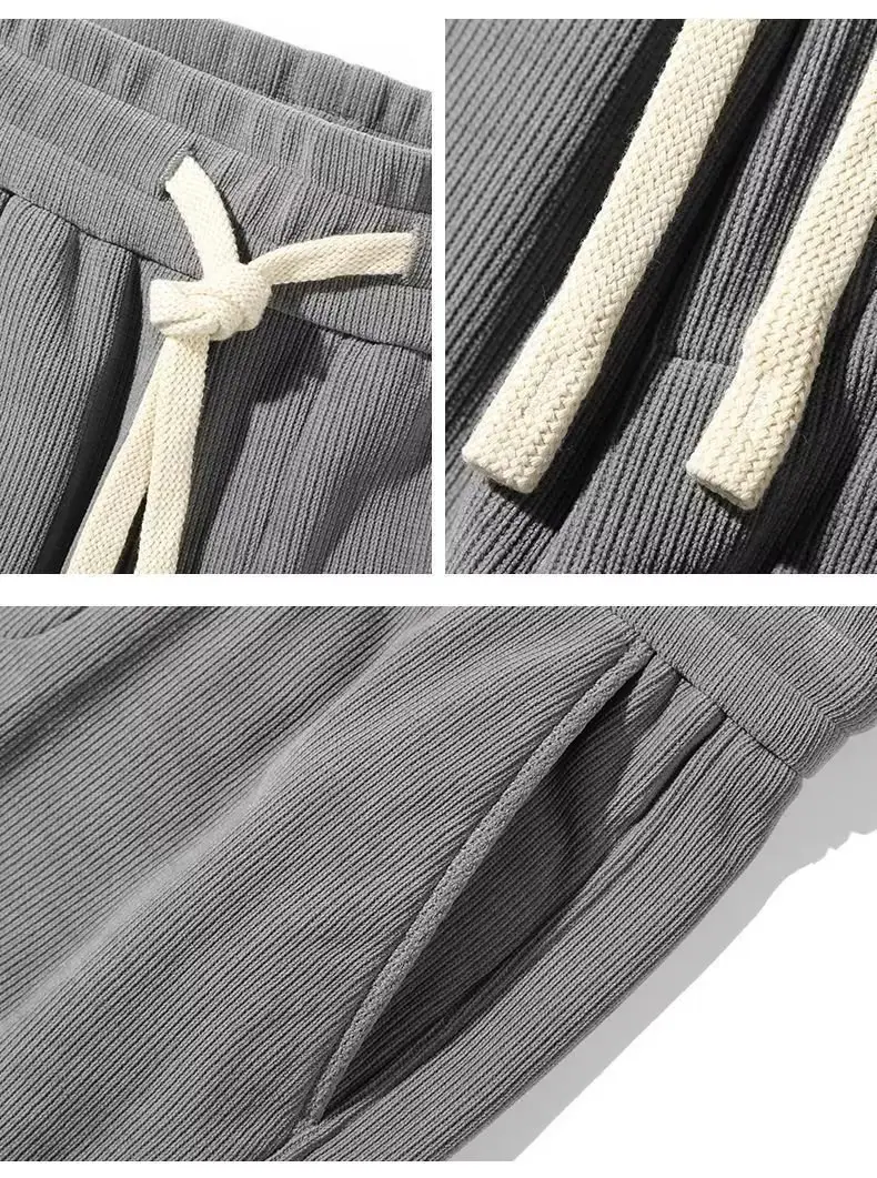 Men Fleece Lined Grey Tied Ankle Pants — feature 21