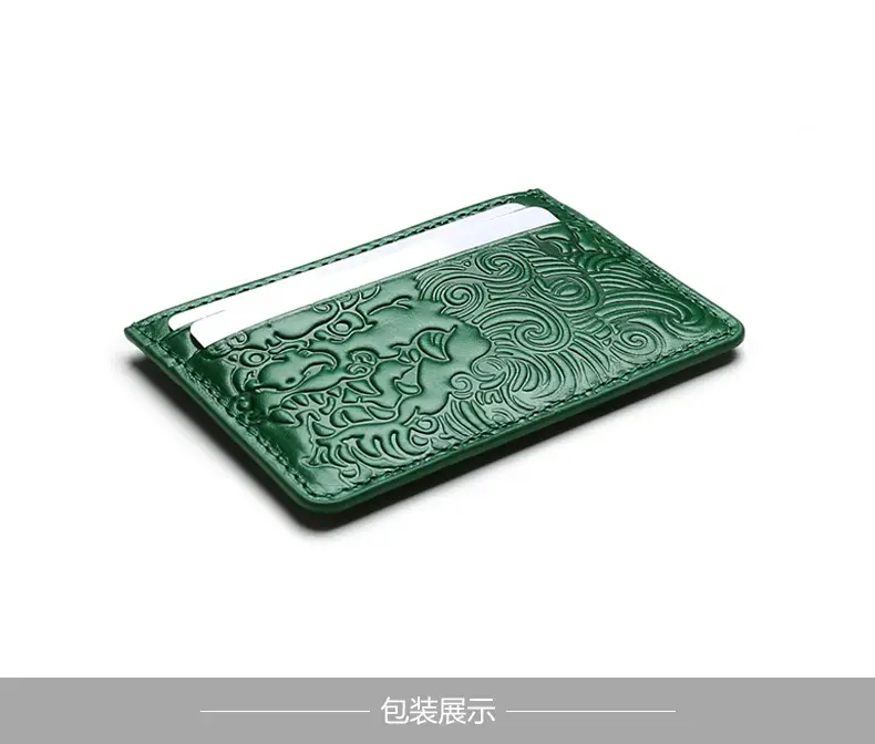 Card Holder men's leather ultra-thin card holder vegetable tanned cowhide small coin purse simple women's bus card holder certificate set Wholesale — feature 11