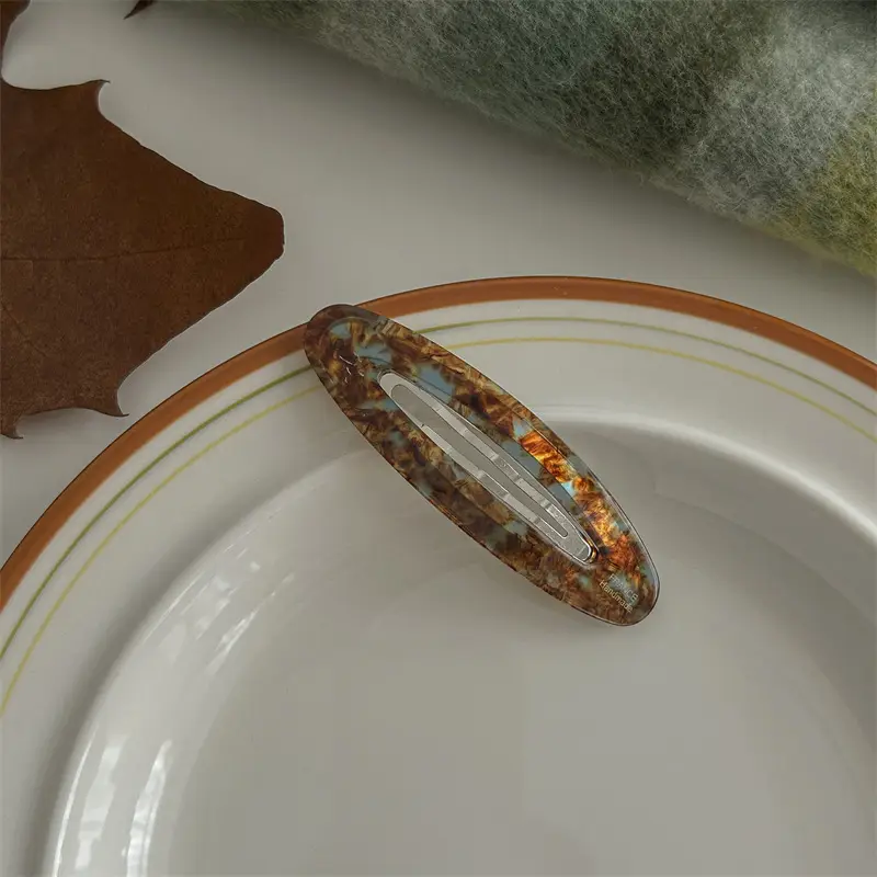 High-End Acetic Acid Hair Clip Large Blue Brown Shark Style