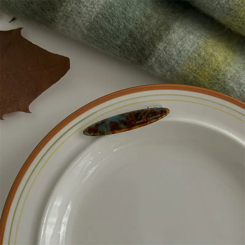 High-End Acetic Acid Hair Clip Large Blue Brown Shark Style