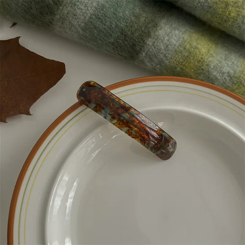 High-End Acetic Acid Hair Clip Large Blue Brown Shark Style