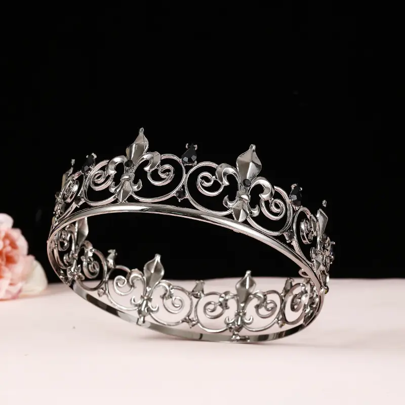 Gold Full Crown Crown for Boys Men Queen Performance - Image 11