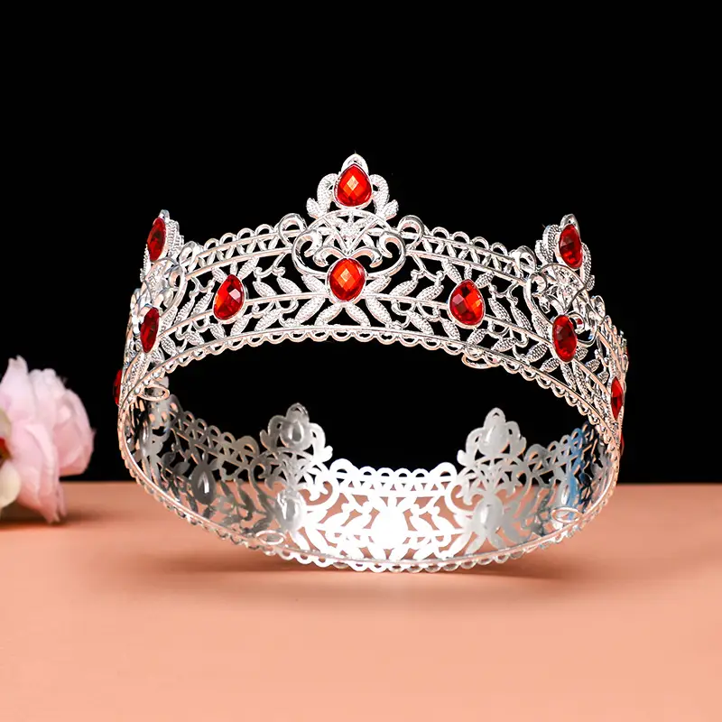 Gold Full Crown Crown for Boys Men Queen Performance - Image 22