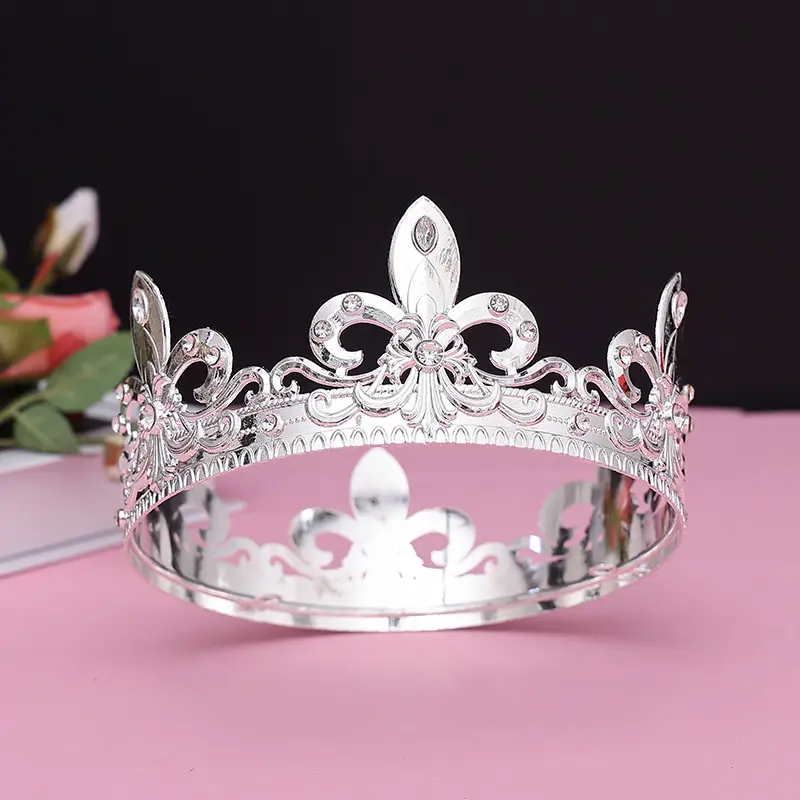 Gold Full Crown Crown for Boys Men Queen Performance - Image 41