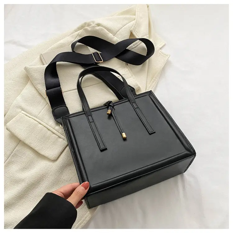 Nude Leather Women's Large Tote Bag with Shoulder Strap — feature 18