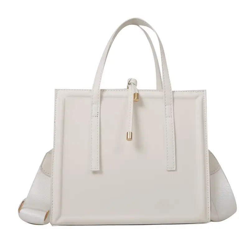 Nude Leather Women's Large Tote Bag with Shoulder Strap