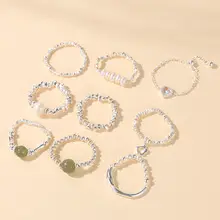 Silver Adjustable Ankang Bracelet with Pearl Drop — feature 51