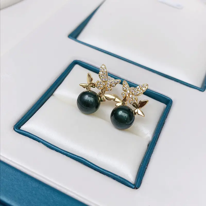 Freshwater Pearl Butterfly Earrings for Women - Image 3