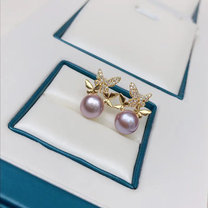 Freshwater Pearl Butterfly Earrings for Women - Image 5