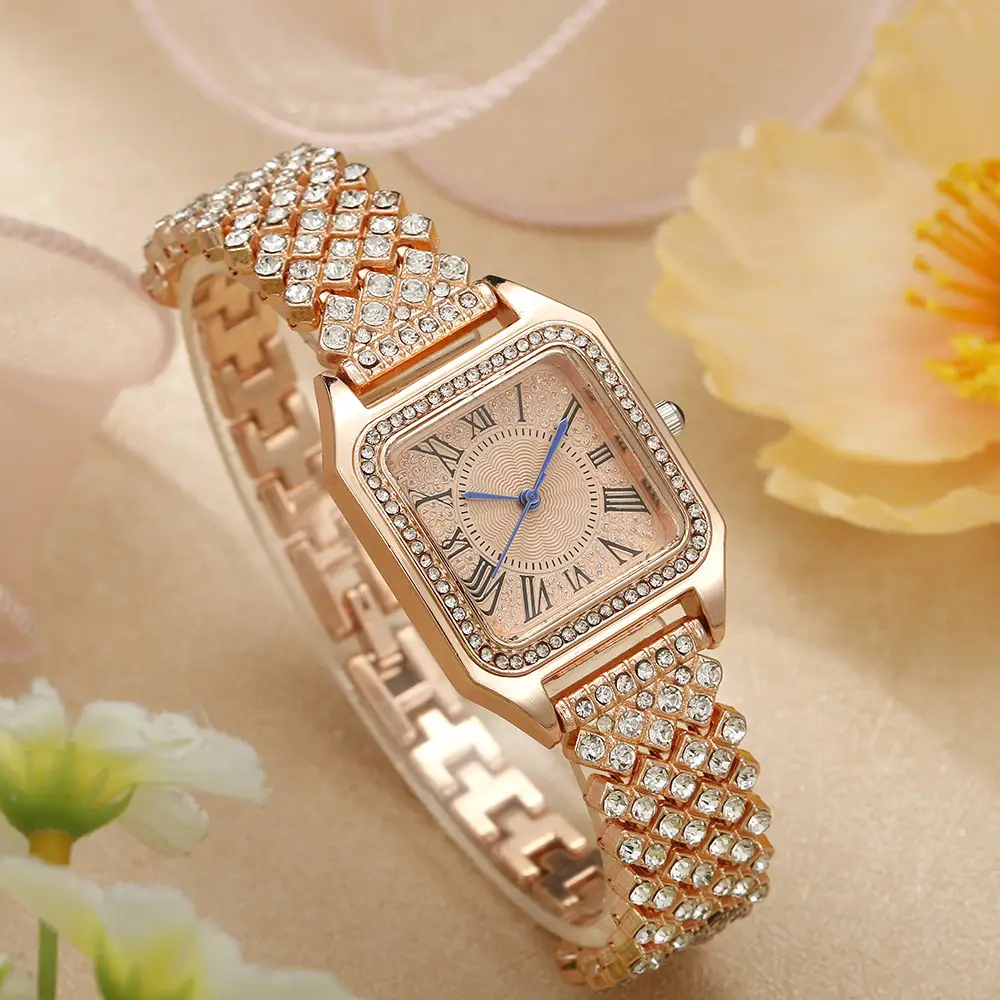 Women's Starry Rhinestone Quartz Watch with Roman Numeral — feature 2