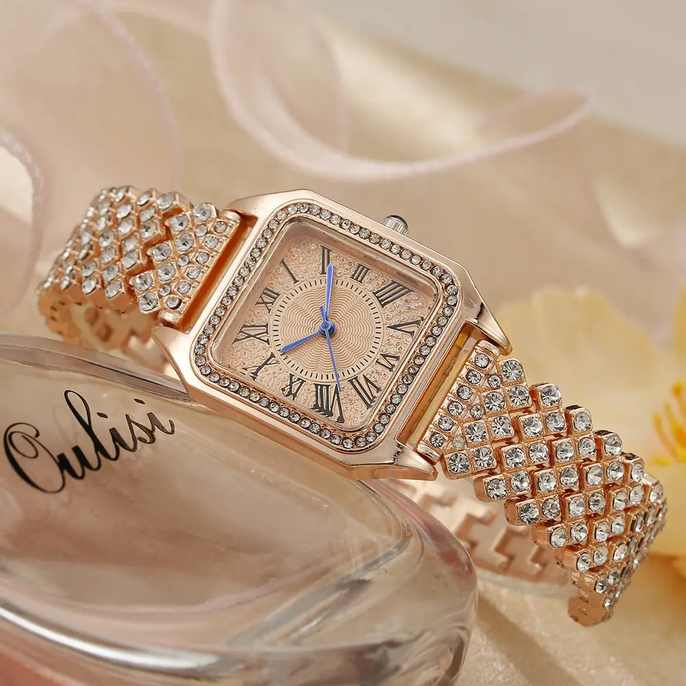 Women's Starry Rhinestone Quartz Watch with Roman Numeral — feature 4