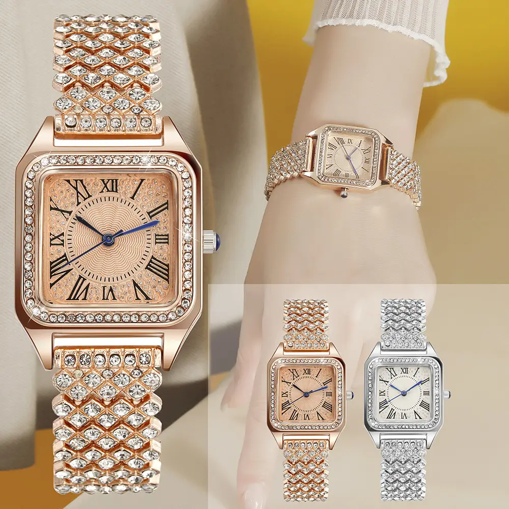 Women's Starry Rhinestone Quartz Watch with Roman Numeral — feature 7