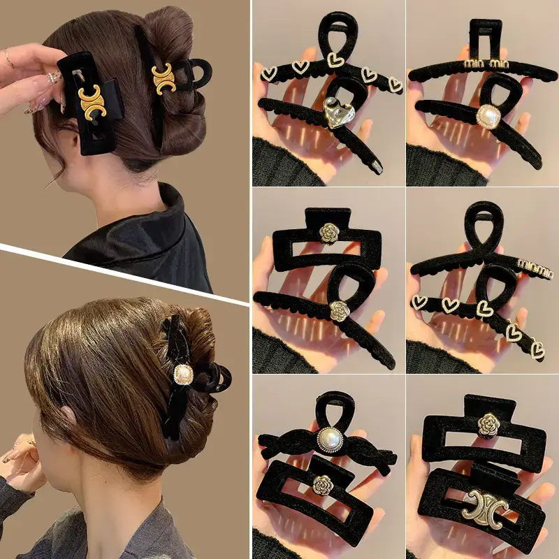 Black Heart Hair Clip for Women 2023 New Size - Image 11
