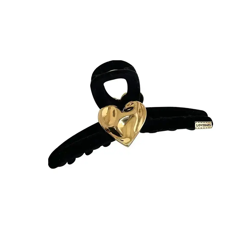 Black Heart Hair Clip for Women 2023 New Size - Image 15