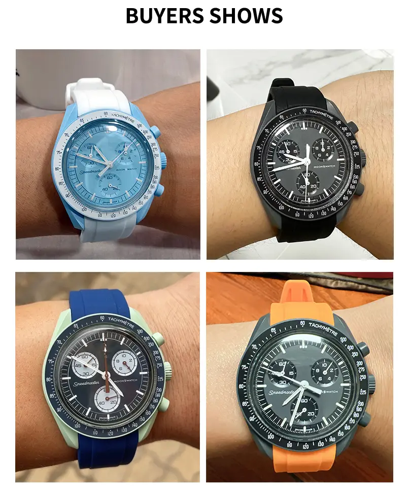Silicone strap suitable for omege Omega sswatch SWO chess joint name moon planet series Watch 20mm — feature 6