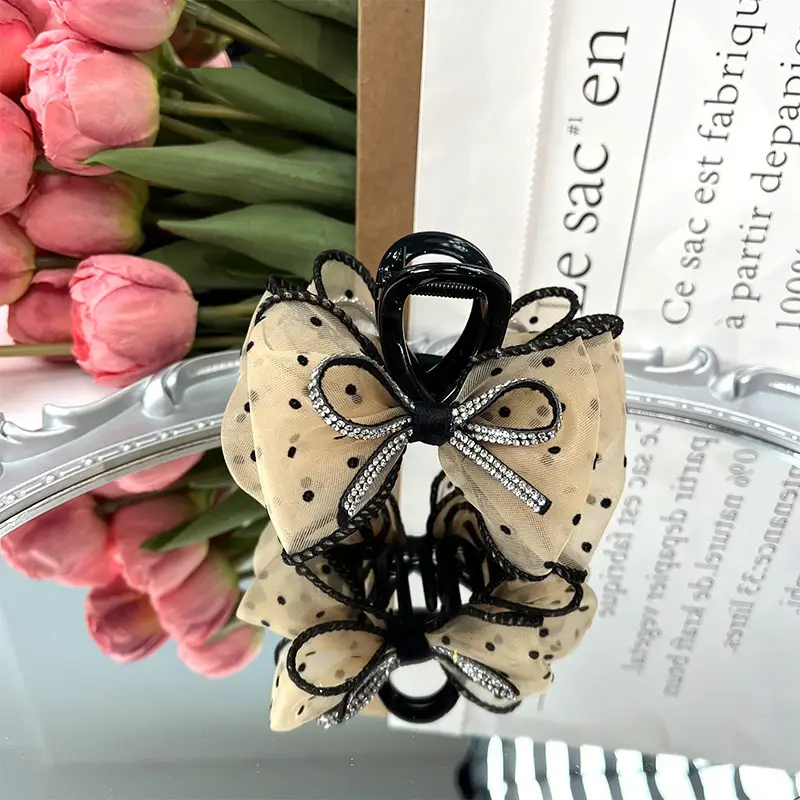Black Mesh Cloud Bubble Hair Clip for Women — feature 11
