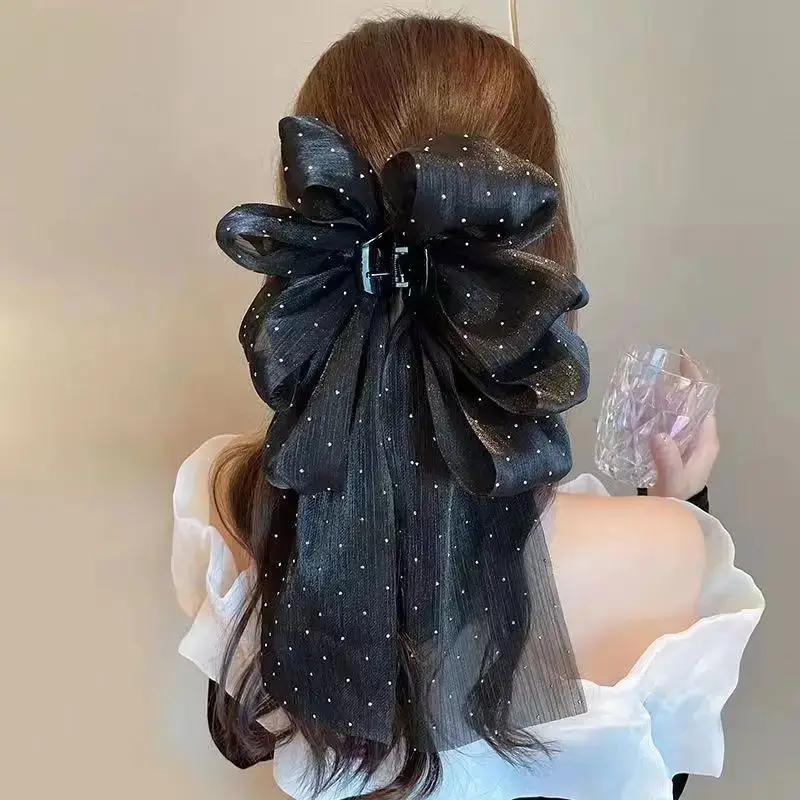 Black Mesh Cloud Bubble Hair Clip for Women - Image 12