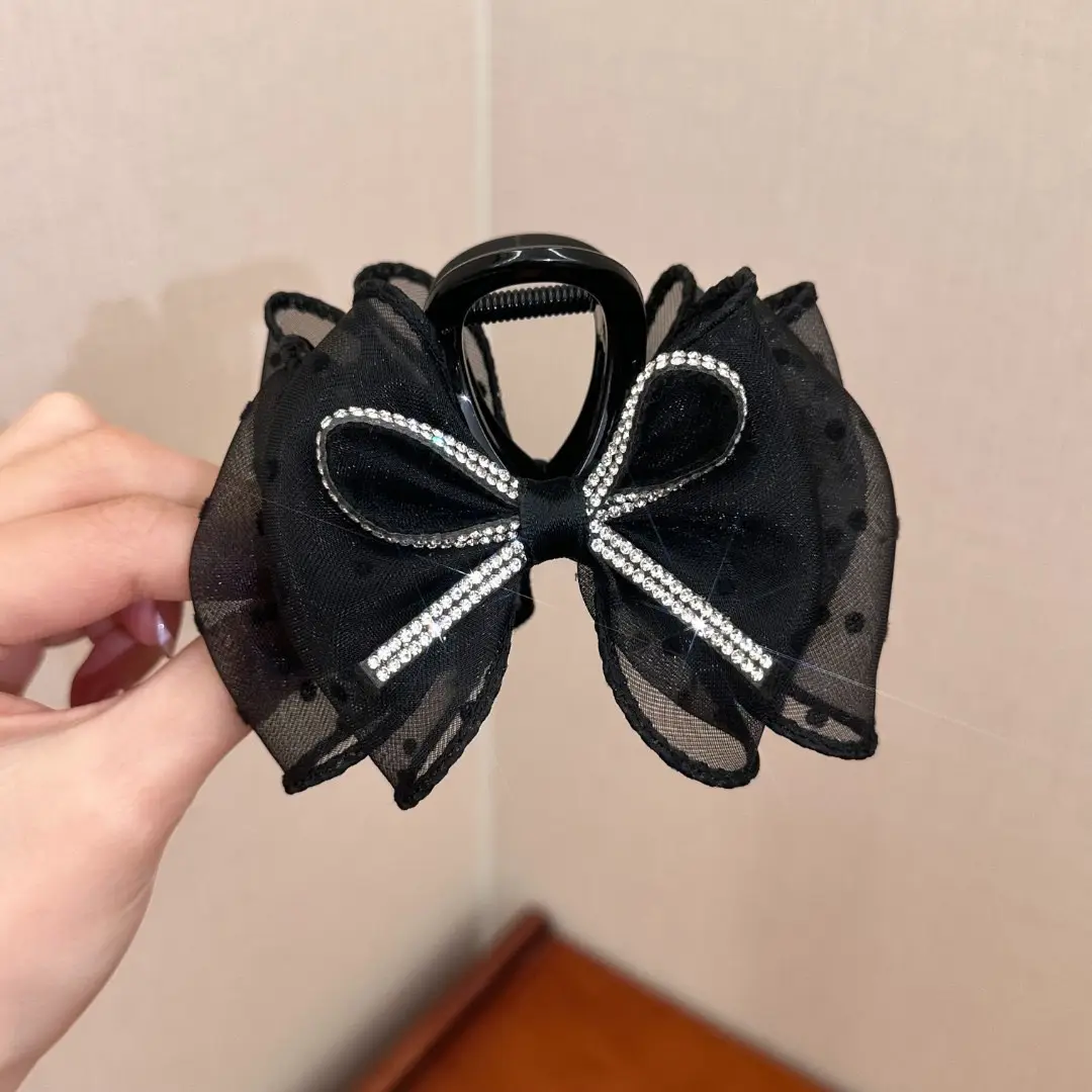 Black Mesh Cloud Bubble Hair Clip for Women - Image 16