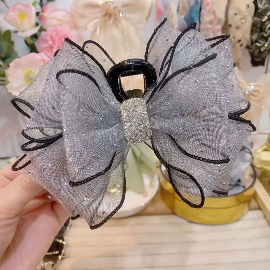 Black Mesh Cloud Bubble Hair Clip for Women - Image 26