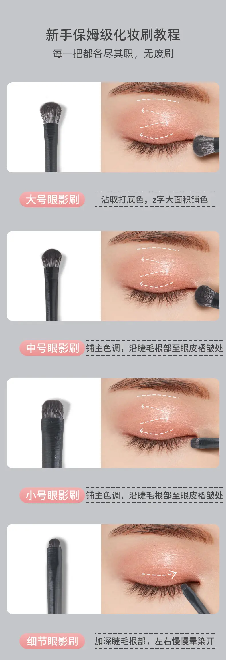 Cangzhou 10 Eye Makeup Brushes Full Set Leather Bag Portable — feature 50