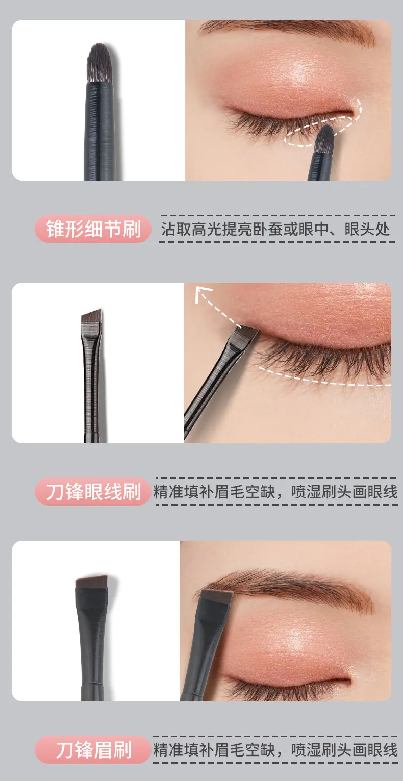 Cangzhou 10 Eye Makeup Brushes Full Set Leather Bag Portable — feature 51