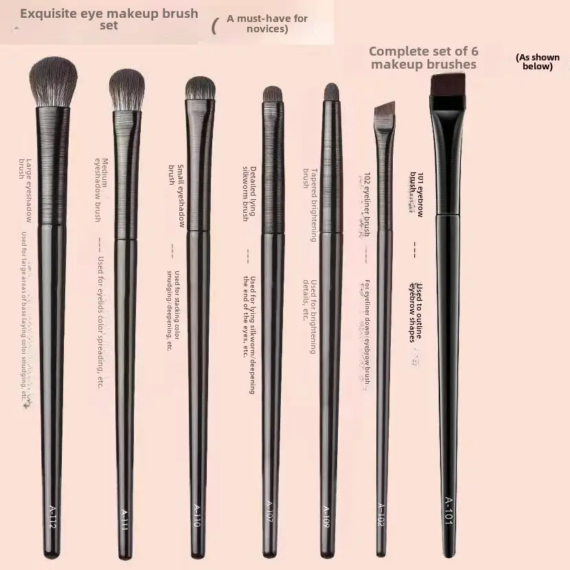 Cangzhou 10 Eye Makeup Brushes Full Set Leather Bag Portable - Image 4