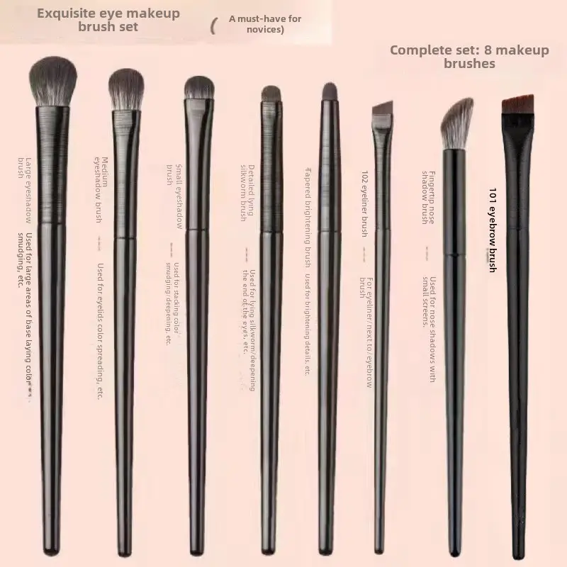 Cangzhou 10 Eye Makeup Brushes Full Set Leather Bag Portable - Image 6