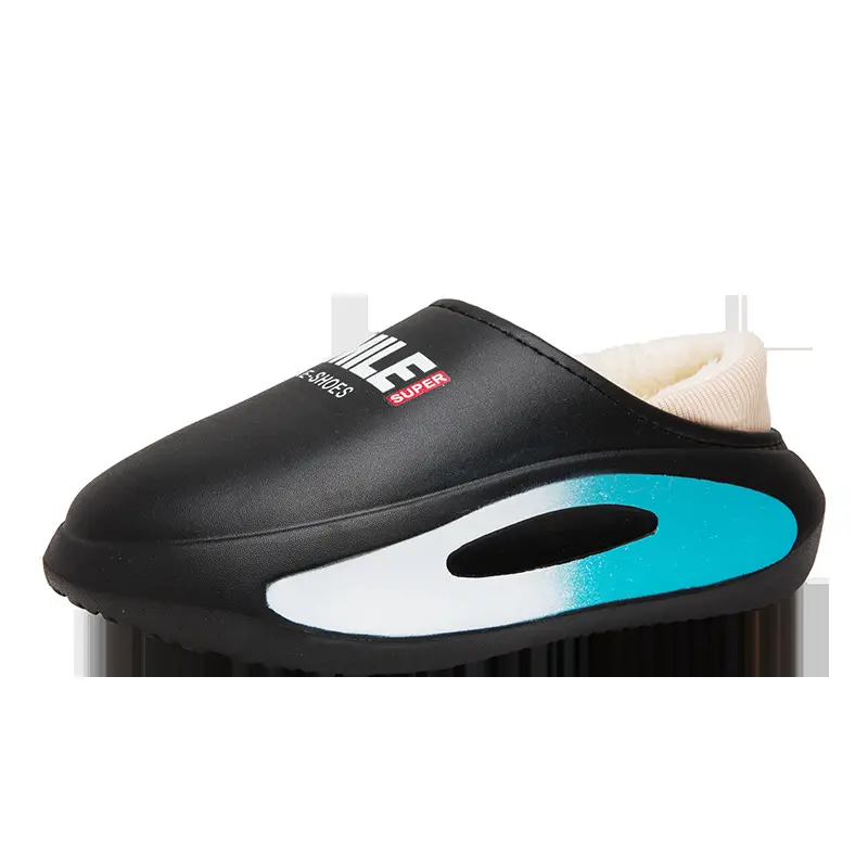 plus size Cotton Slippers Men's Winter Indoor Parent-Child fleece-lined Warm Waterproof Couple's Cotton Slippers Bag with Mao Mao Slippers