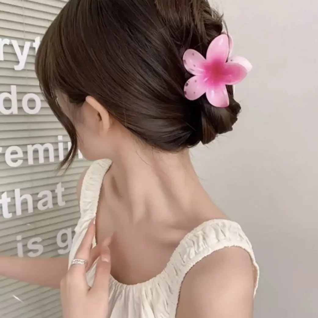 Orange Flower Cross-Country Egg Clip Back Head Clip - Image 9
