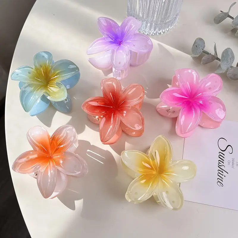Orange Flower Cross-Country Egg Clip Back Head Clip — feature 8