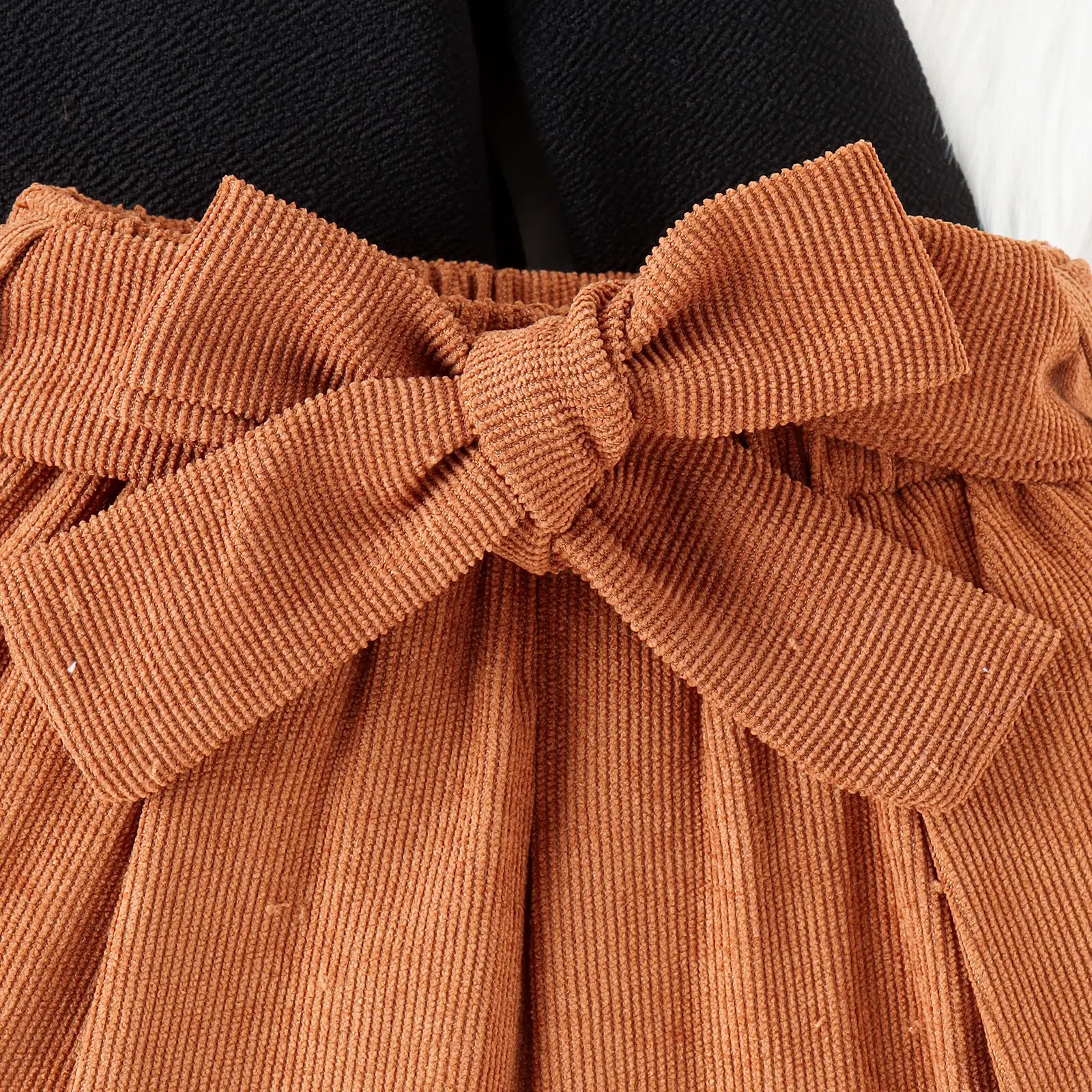 Baoxi Girls Cross-Country Sweater Skirt Set Brown Beige — feature 18