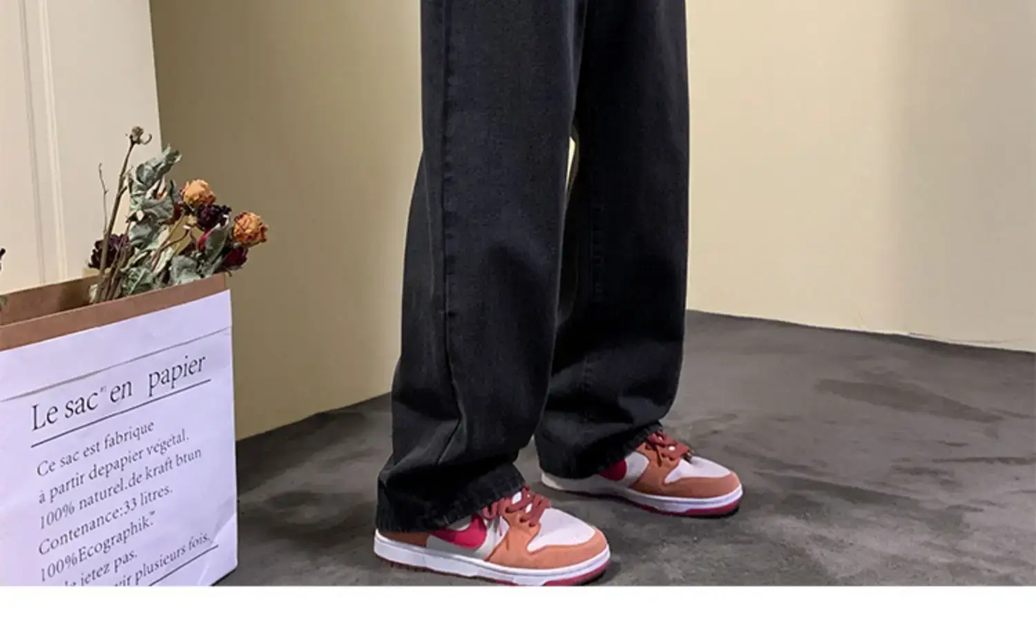 Men Wide Leg Jeans American High Street Spring Trousers — feature 12