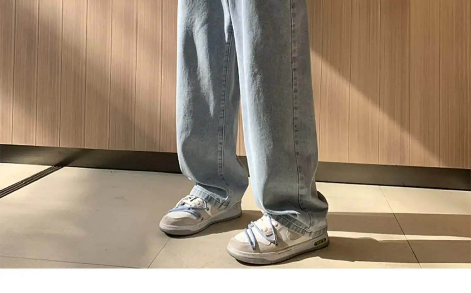 Men Wide Leg Jeans American High Street Spring Trousers — feature 7