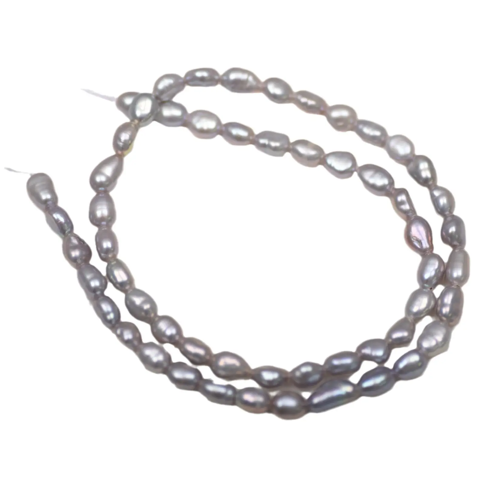 Baroque Natural Grey Pearl Necklace DIY Semi-finished - Image 6