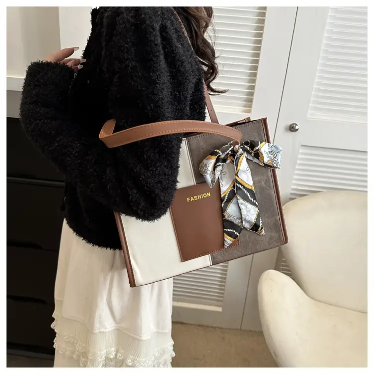 Korean Retro Shoulder Tote Bag Black 2023 Winter — feature 10