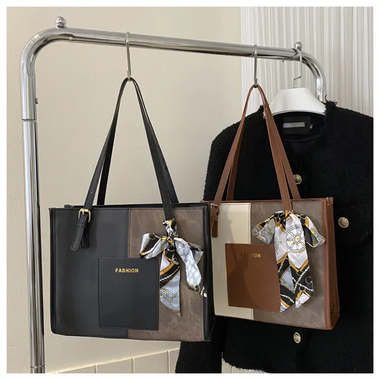 Korean Retro Shoulder Tote Bag Black 2023 Winter — feature 18