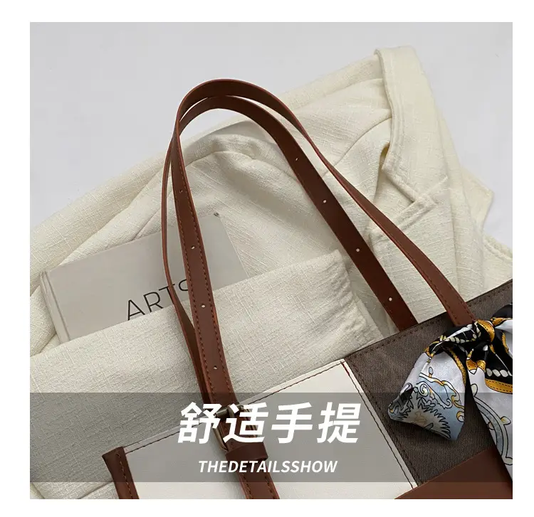 Korean Retro Shoulder Tote Bag Black 2023 Winter — feature 5