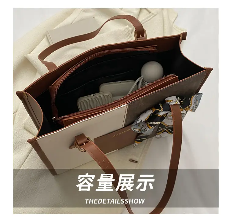 Korean Retro Shoulder Tote Bag Black 2023 Winter — feature 6