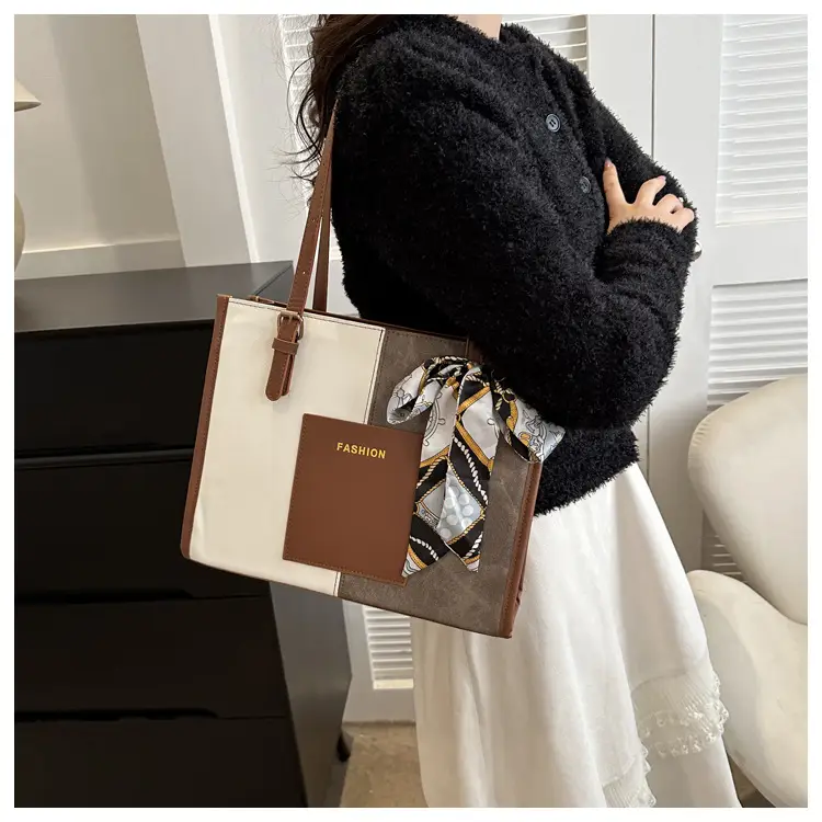 Korean Retro Shoulder Tote Bag Black 2023 Winter — feature 9