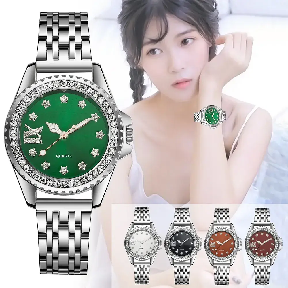 Women's Star Scale Rhinestone Alloy Watch