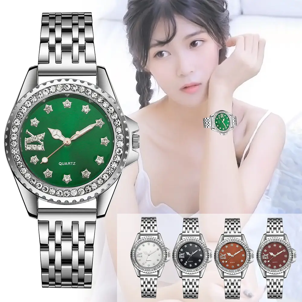 Women's Star Scale Rhinestone Alloy Watch — feature 10