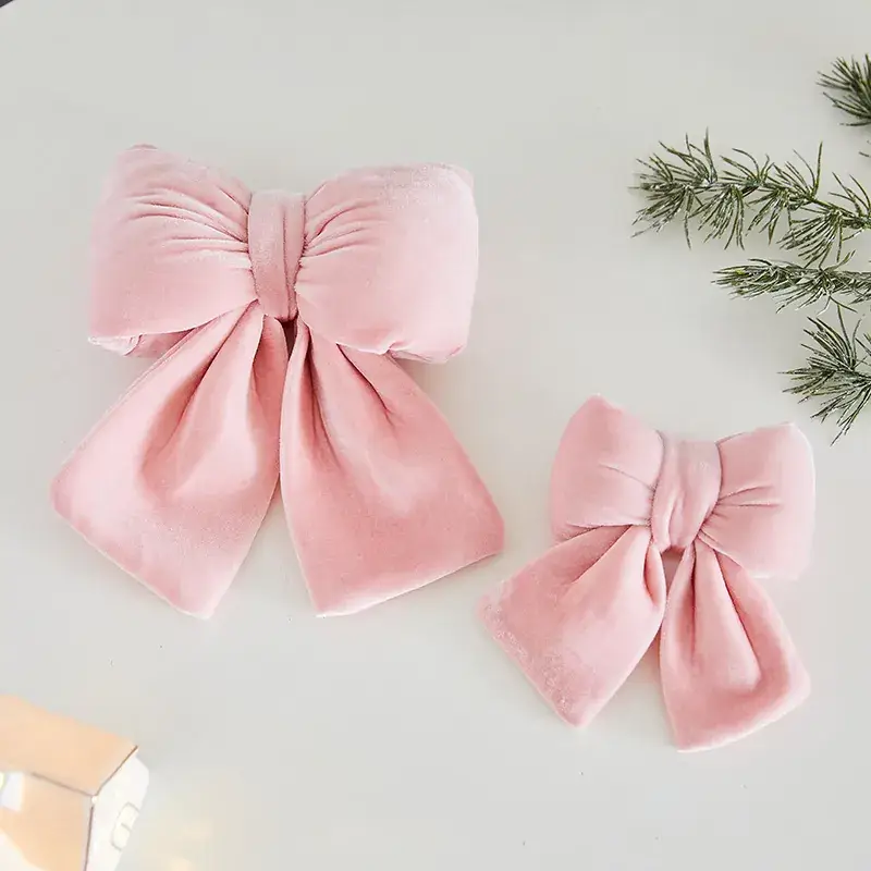 Green Velvet Bow Pendant for Christmas Decor - Image 20